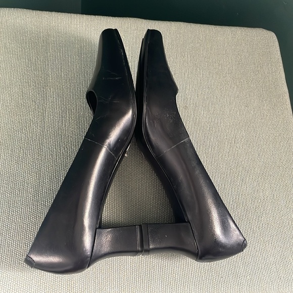 Black Square Toe Heels Liz Claiborne lizflex vogue style size 8.5 - Picture 9 of 10